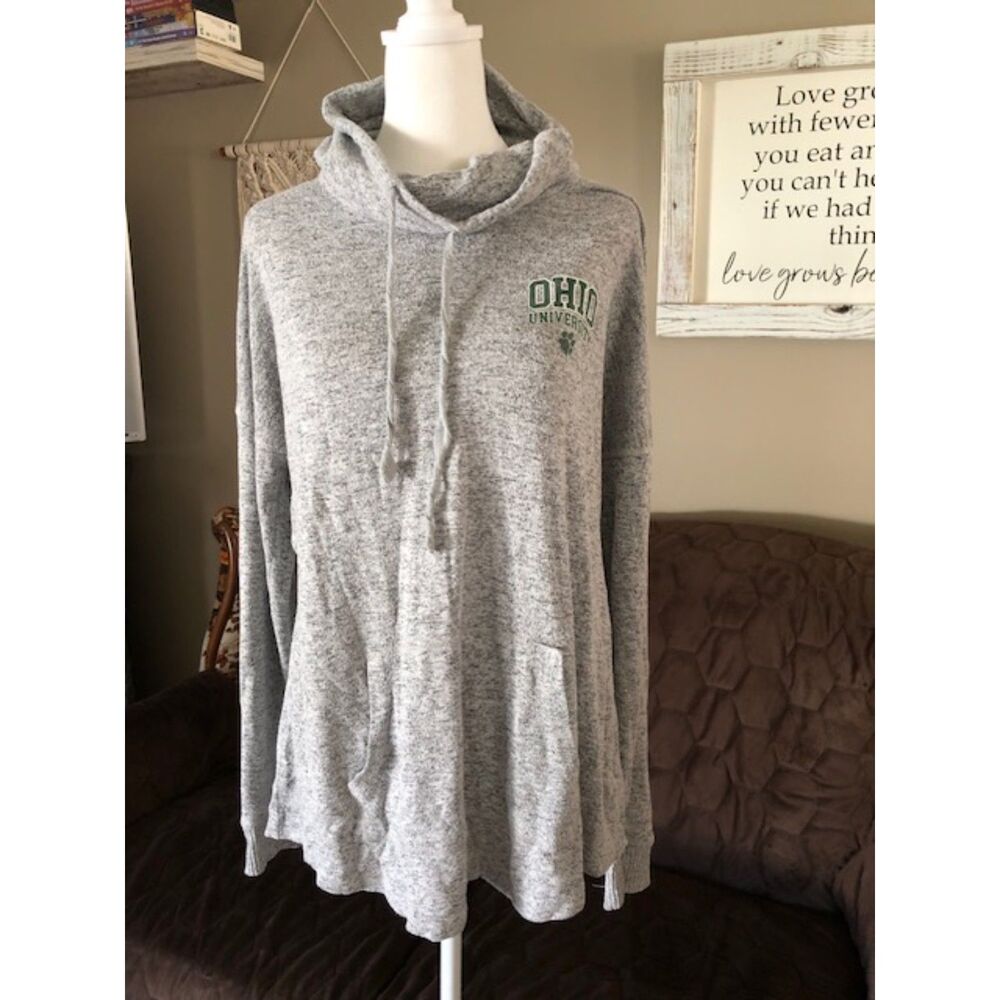 Athleisure Ohio University Soft Funnel Neck Long Sleeved Top